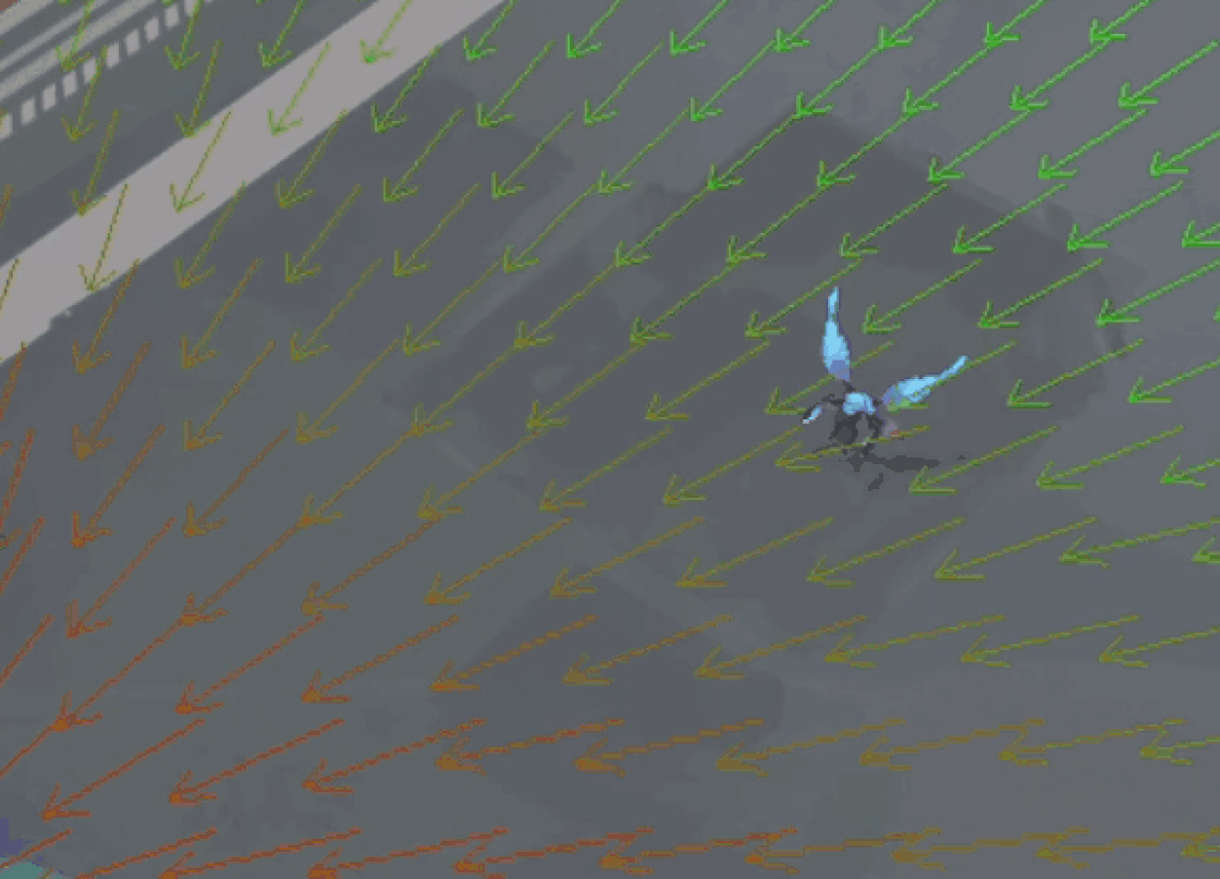 Flow Field Dynamic Collisions